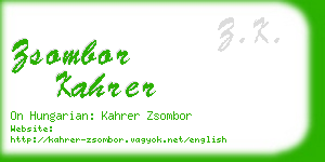 zsombor kahrer business card